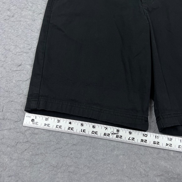 Lee Shorts Men's 32 Black Flat Front Chino Motion Flex Waistband Stretch 9.5" - Picture 8 of 11